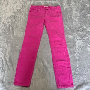 Vineyard Vines Womens Pink Corduroy Pants Slim Straight Size 00 Preppy Low Rise